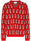 Gucci Wool Pig Print Sweater